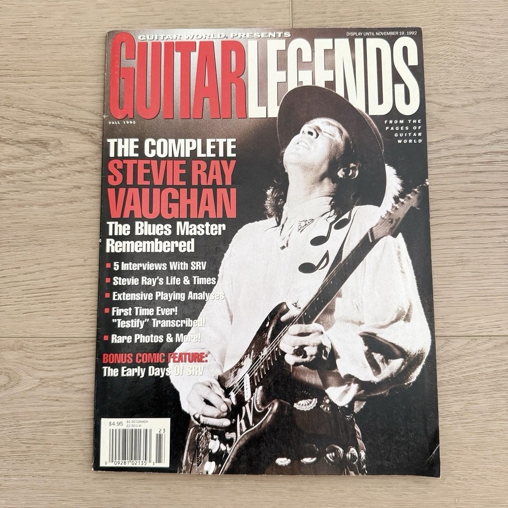 Guitar World Fall 1992 Guitar Legends - The Complete Stevie Ray Vaughan Magazine